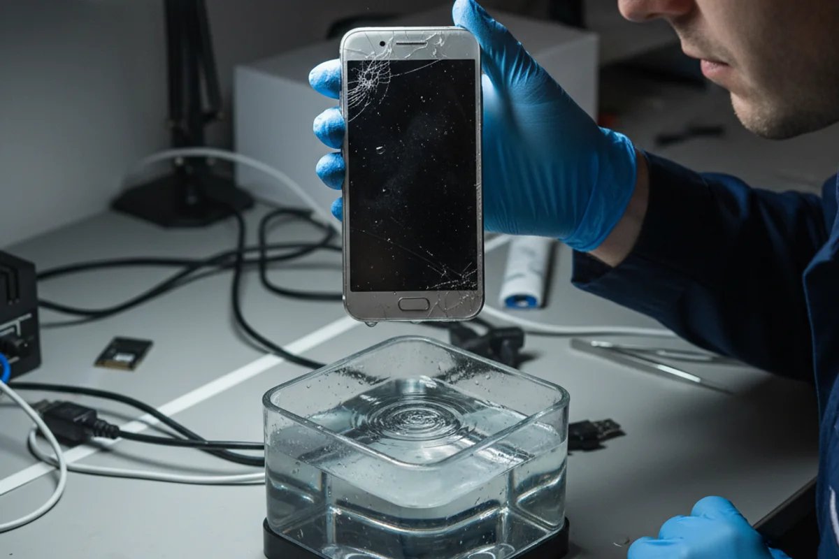 Sauvetage téléphone après liquide a Champel Geneve